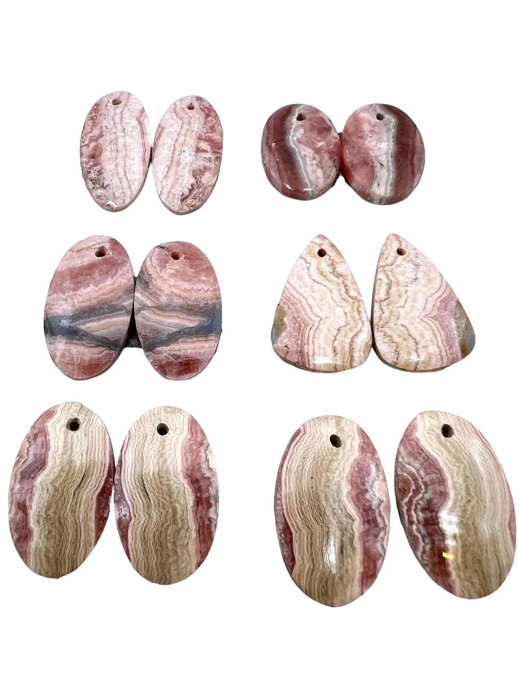 Rhorochrosite Bead Slab Pairs Various Shapes and sizes, Select One Pair