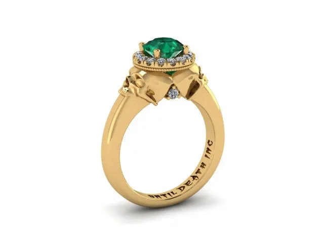 Secret Skull Engagement Ring-UDINC0334