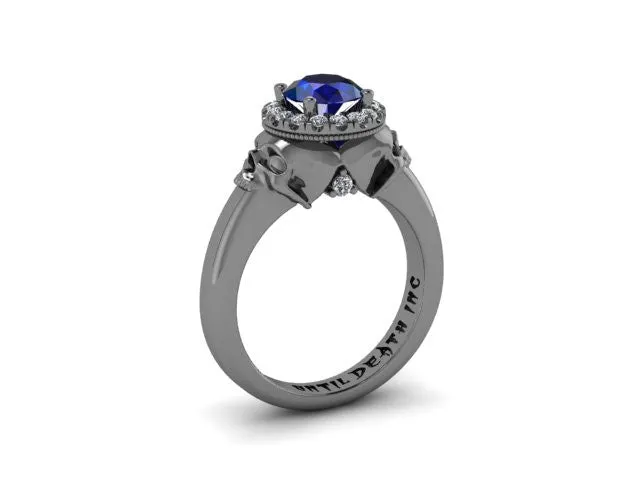 Secret Skull Engagement Ring-UDINC0334