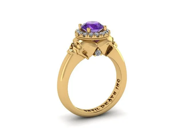 Secret Skull Engagement Ring-UDINC0334