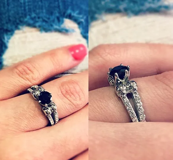 Secret Skull Engagement Ring-UDINC0337