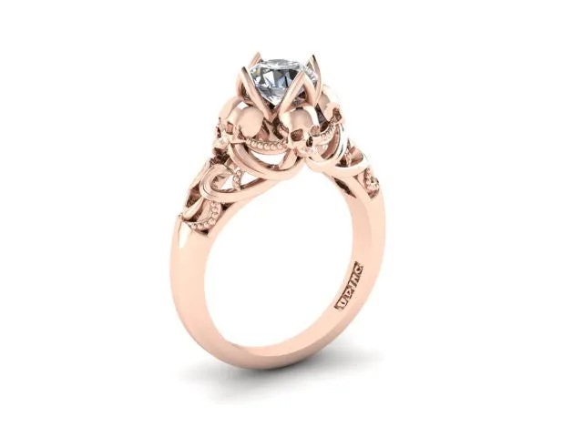 Secret Skull Engagement Ring-UDINC0533