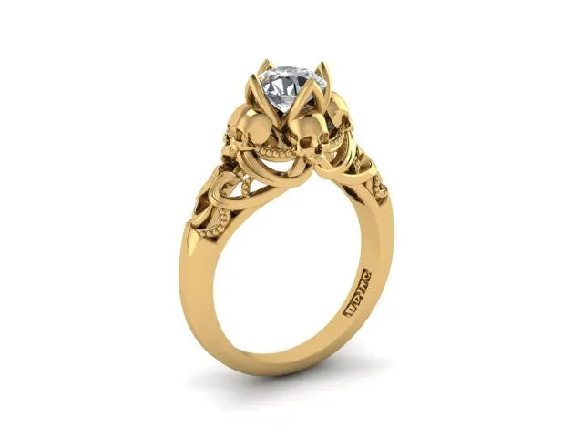 Secret Skull Engagement Ring-UDINC0533