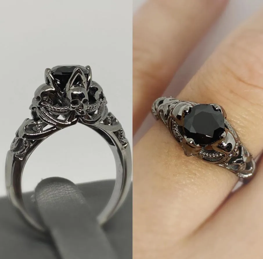 Secret Skull Engagement Ring-UDINC0533