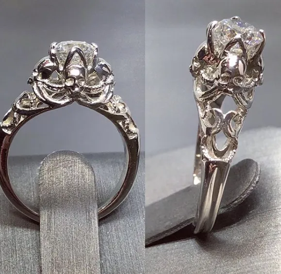 Secret Skull Engagement Ring-UDINC0533