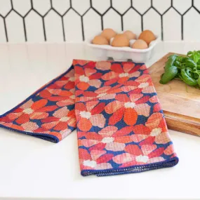 Spiced Petals blu Kitchen Tea Towel