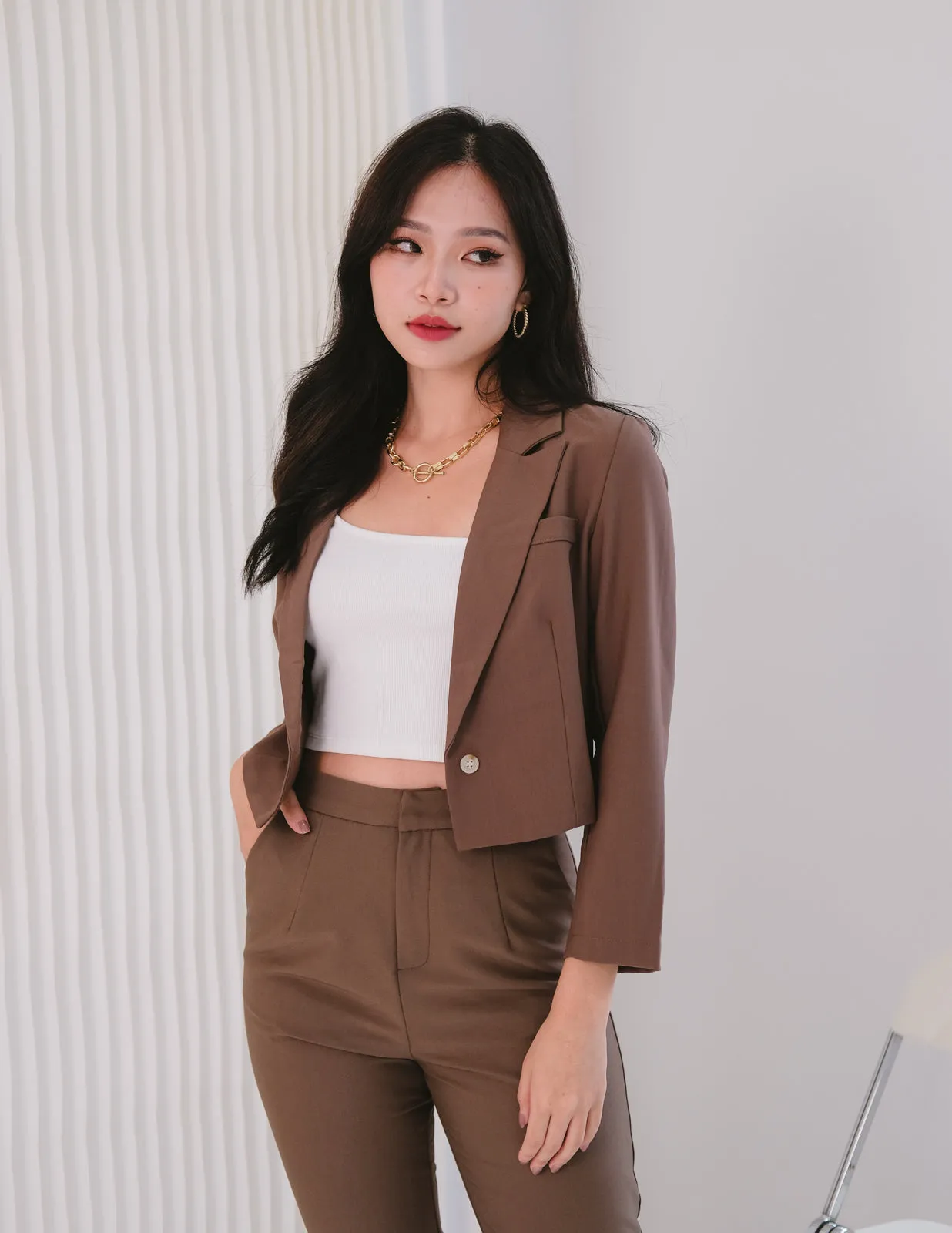 Tasha Blazer in Brown