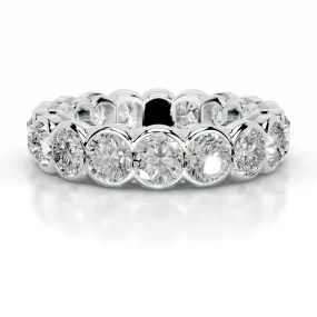 Velinda Diamond Wedding Ring   (4 Carat) -18K White Gold