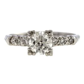 Vintage Engagement Ring, Circular Brilliant 0.92ct