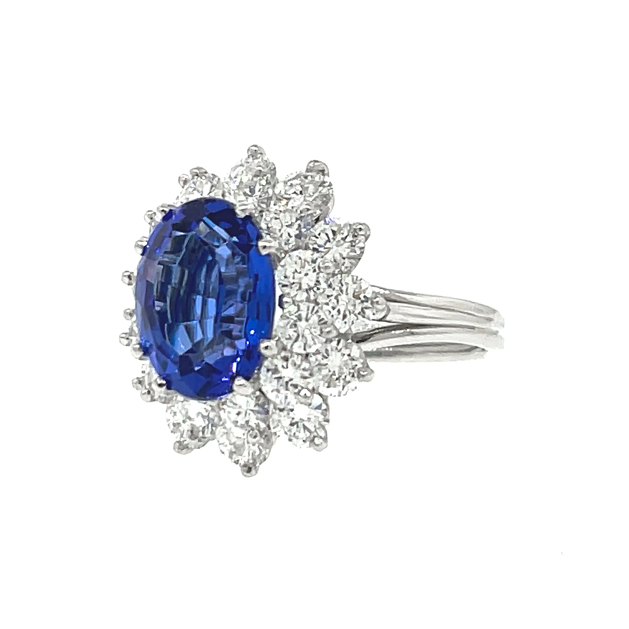 Vintage Tiffany & Co. Tanzanite and Diamond Ring in Platinum