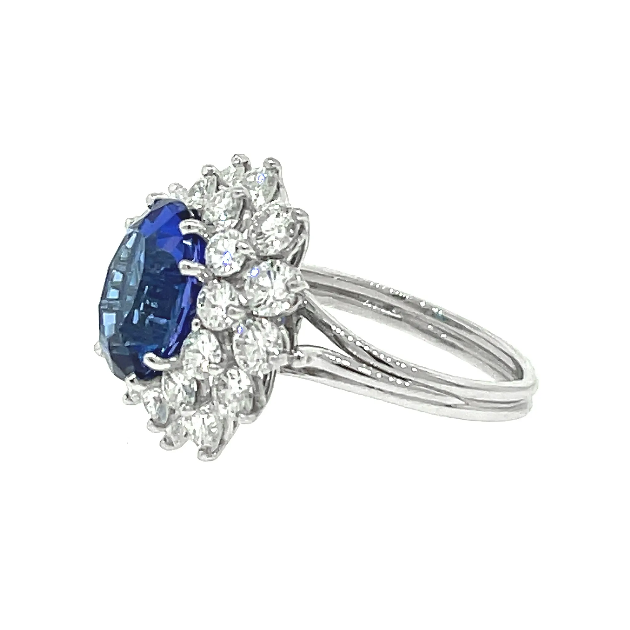 Vintage Tiffany & Co. Tanzanite and Diamond Ring in Platinum