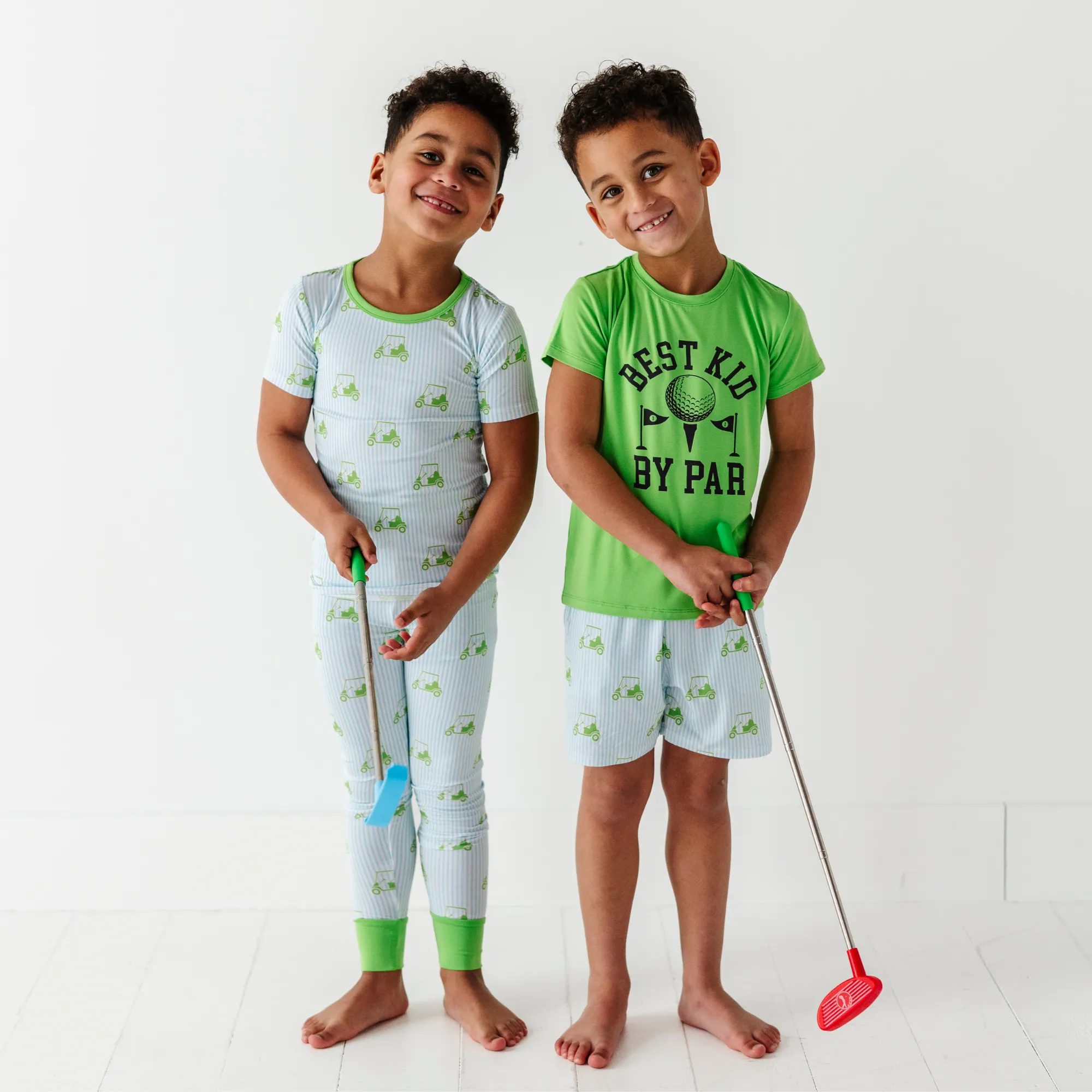 Who's Your Caddy? Blue Golf Graphic Set - Kiki and Lulu x Little Mama Shirt Shop