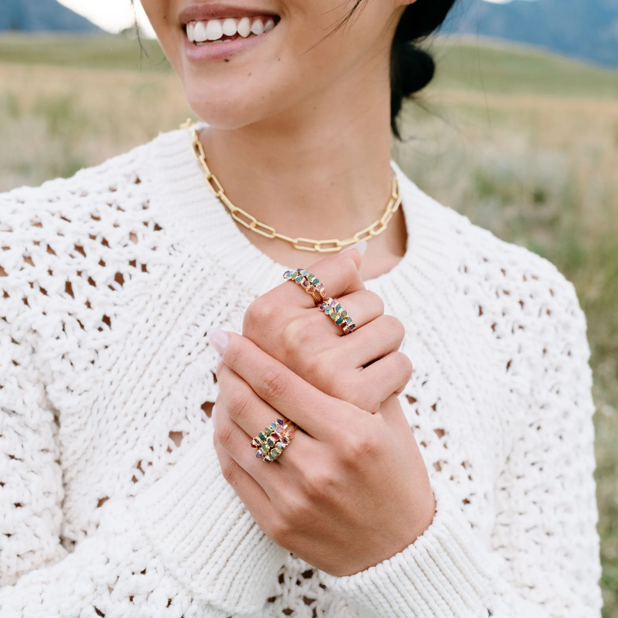 Wildflower Gemstone Ring